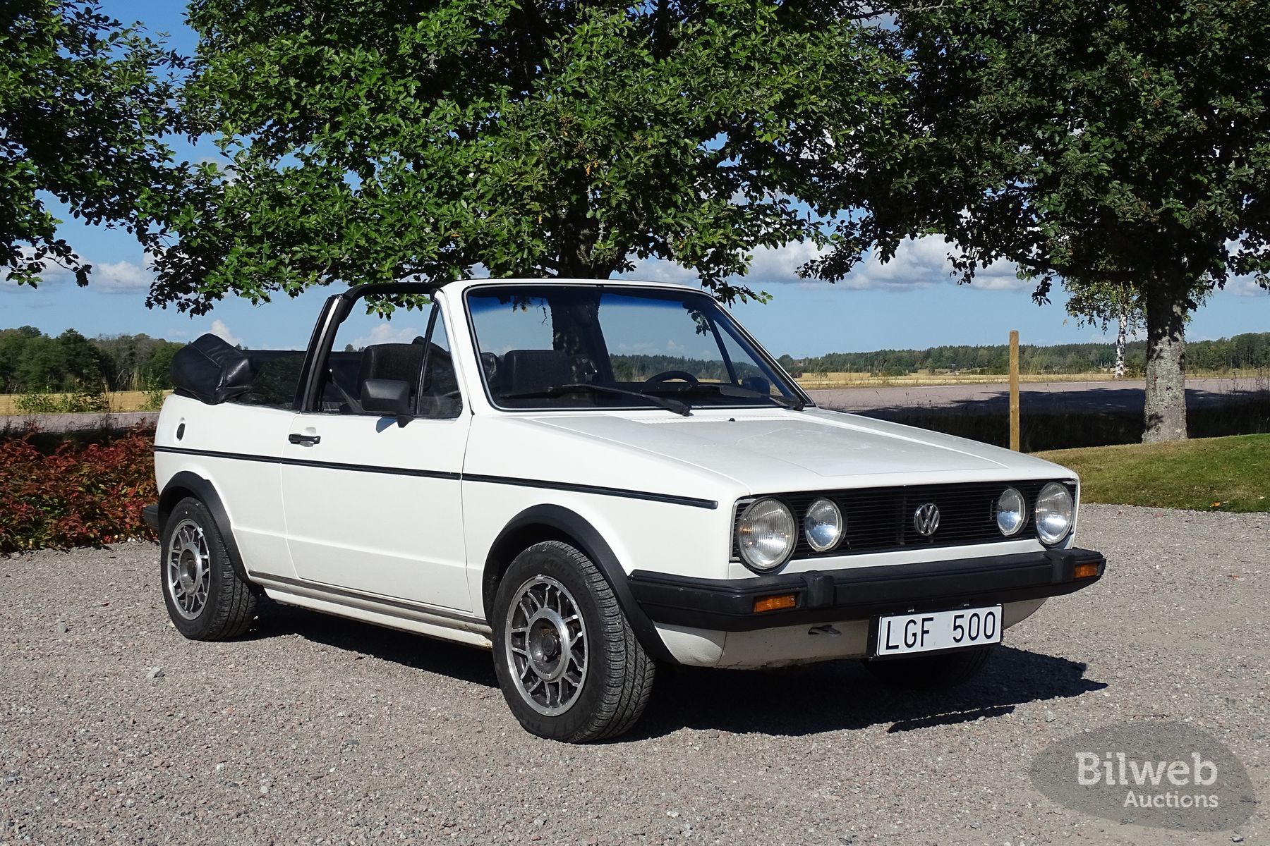 Volkswagen Golf GLI Cabriolet Mk1 — 1983, såld på svensk auktion för 50 000 kr